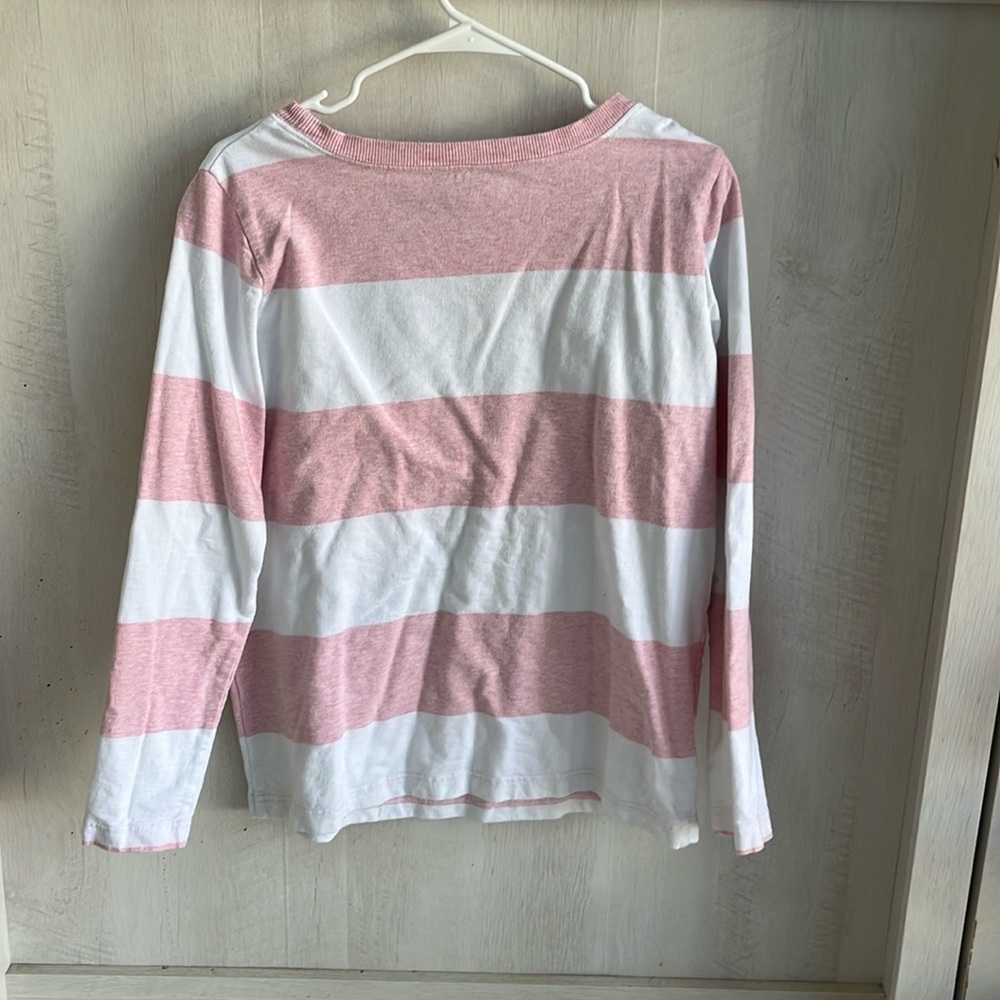Eddie Bauer Pink and White Striped Top - Picture 3 of 3